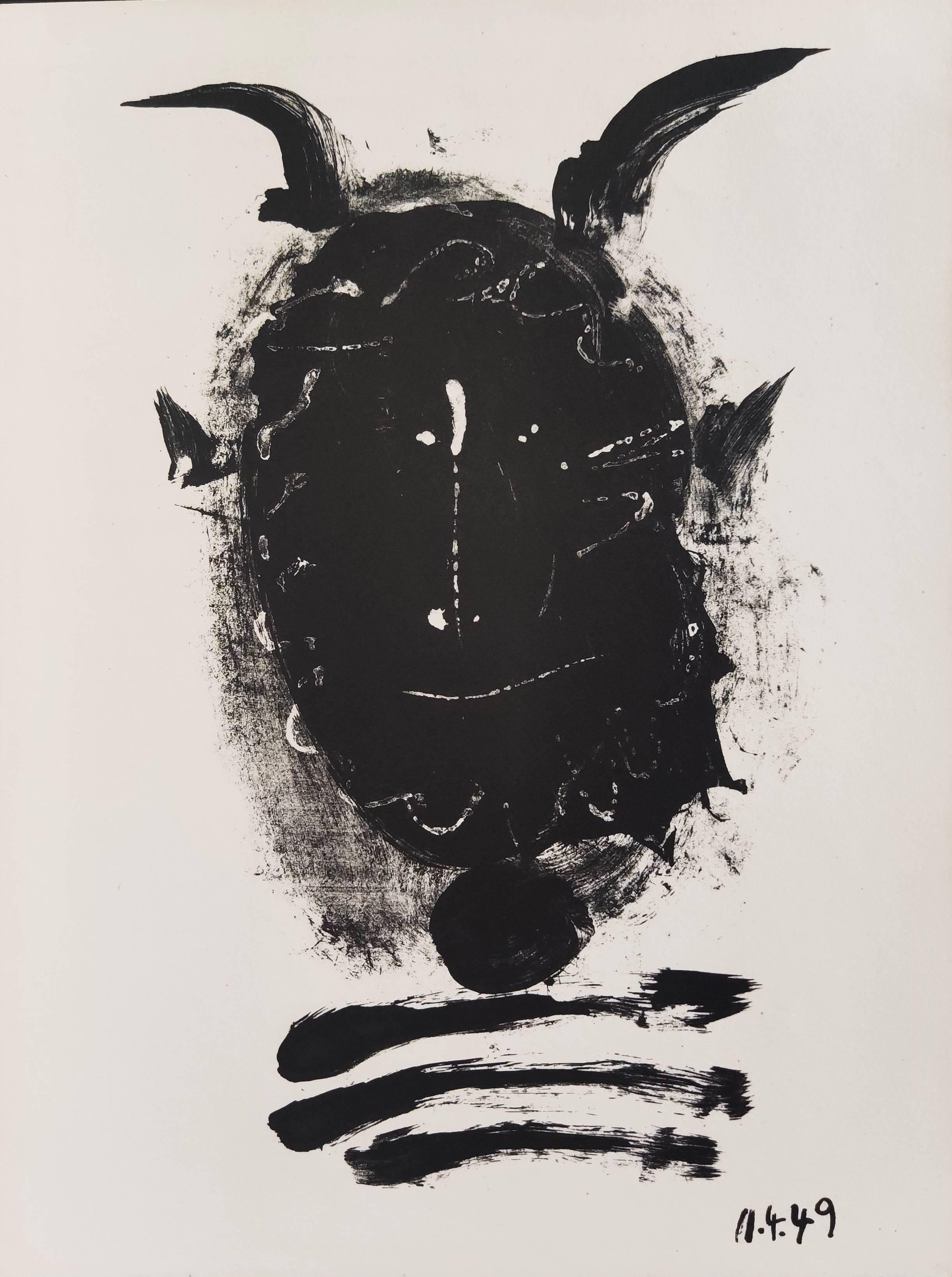 Pablo Picasso Print - Élégie d'Ihpetonga, Masks of Ashes, Planche IV