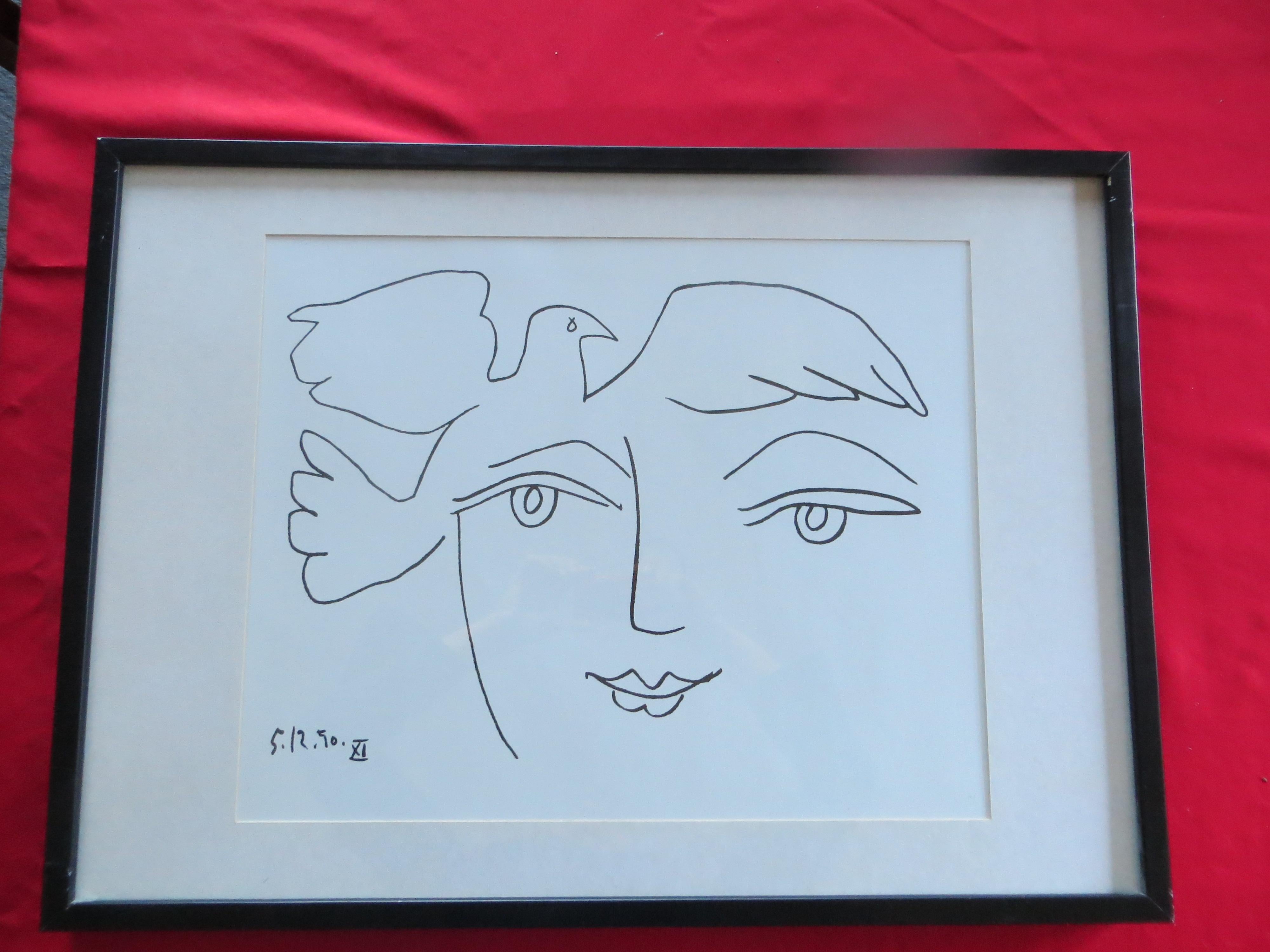 Eluard le visage de la paix After Picasso  - Cubist Print by Pablo Picasso