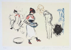 Étude de Personnages, Litografía sobre arcos, Estudios figurativos