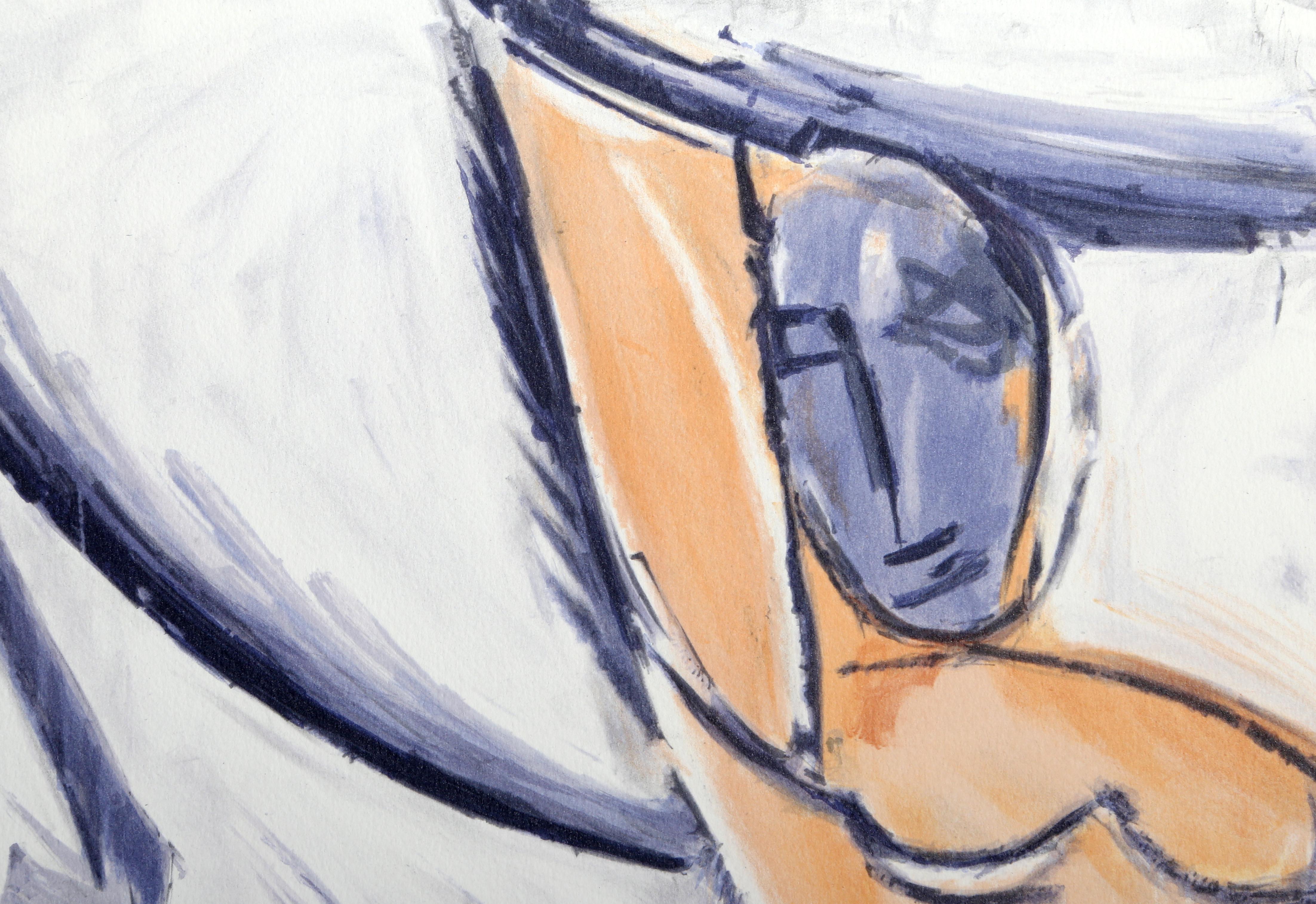 Etude pour le nu a la Draperie - Cubist Print by Pablo Picasso