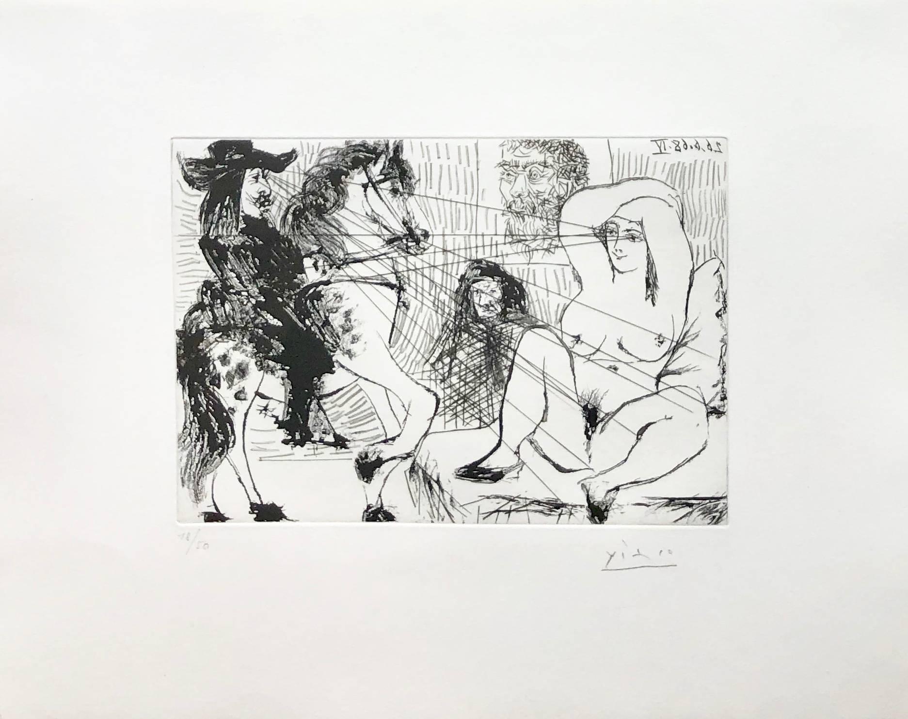 Pablo Picasso, Exchange de Regards from 347 Series, aquatint and drypoint