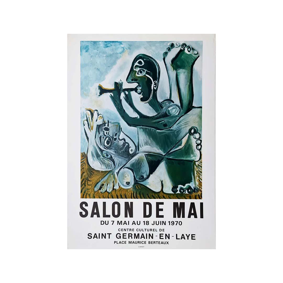Exhibition poster by Picasso intended to promote the 1970 Salon de Mai - Print by Pablo Picasso