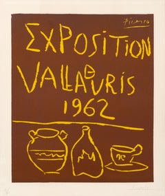 Exposition Vallauris 1962" hand signed Vintage Exhibition Poster
