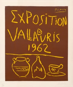 Exposition Vallauris 1962" hand signed Vintage Exhibition Poster