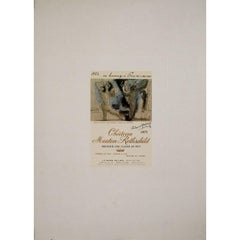 Exquisito cartel de 1973 Château Mouton Rothschild colaboración con Pablo Picasso