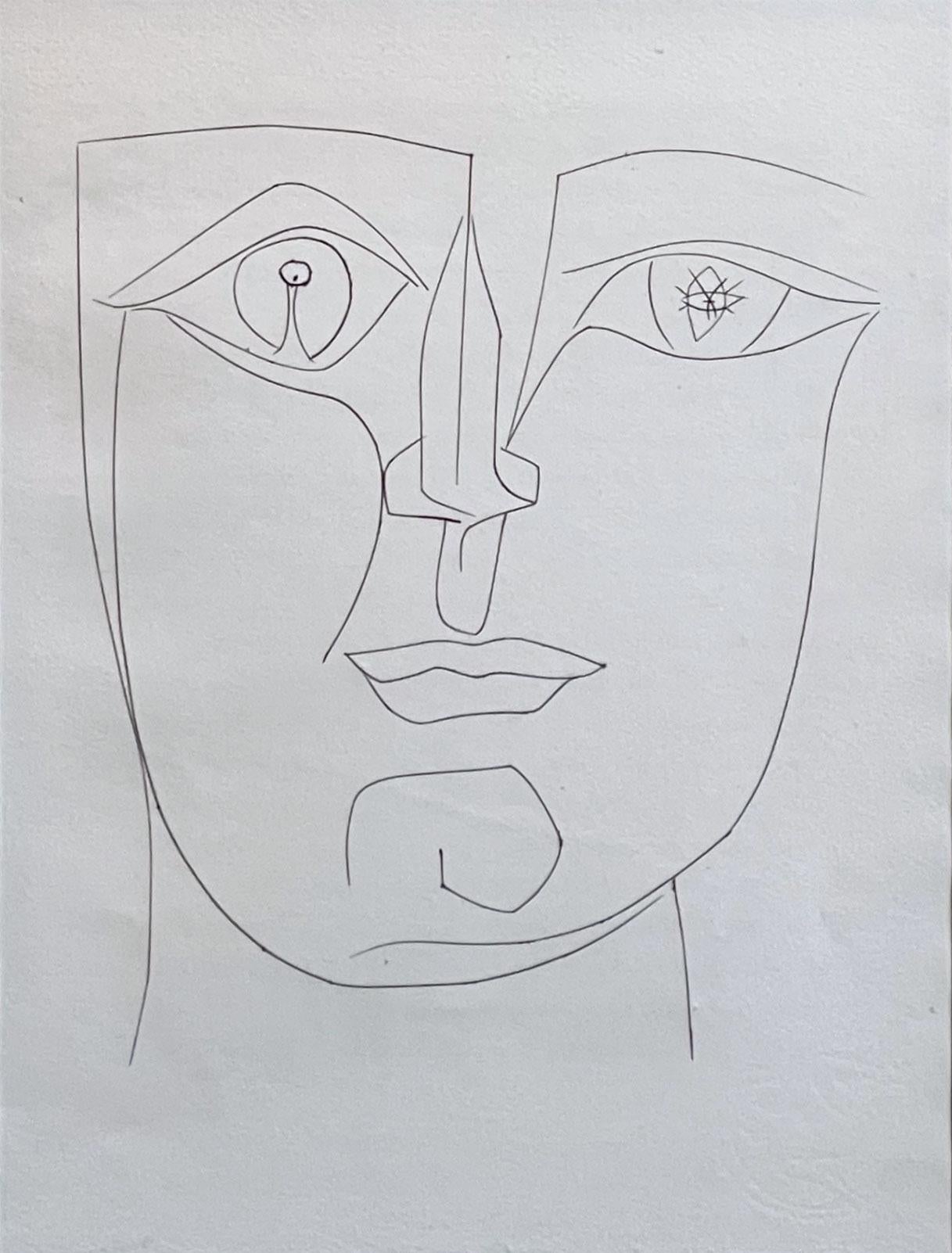 Face with Two Images in the Eyes (Plate XXXVII), from Carmen - Print by Pablo Picasso