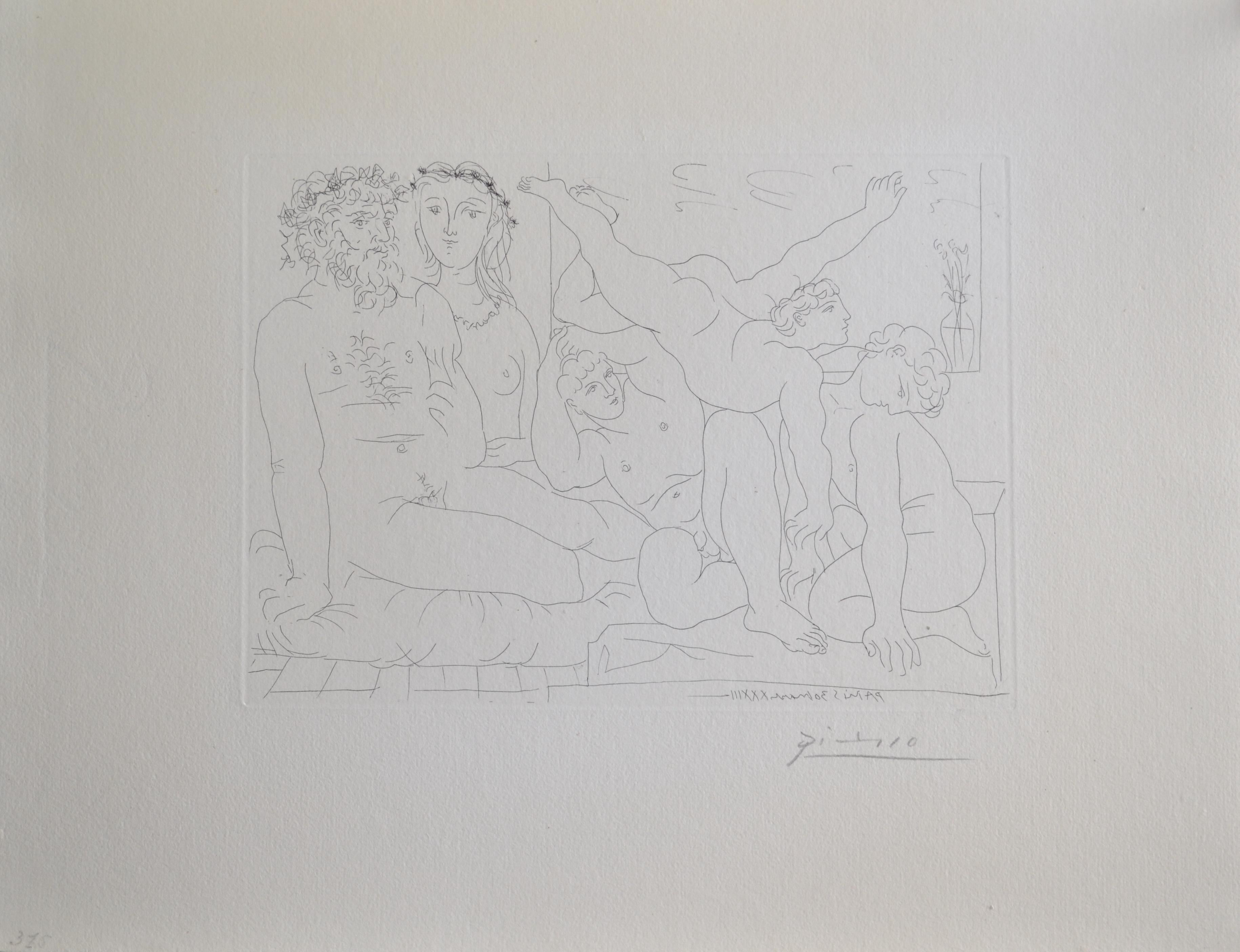 Famille de Saltimbanques (B163 Vollard) - Print by Pablo Picasso