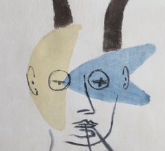 Faune à la Diaule, pochoir moderne d'après Pablo Picasso