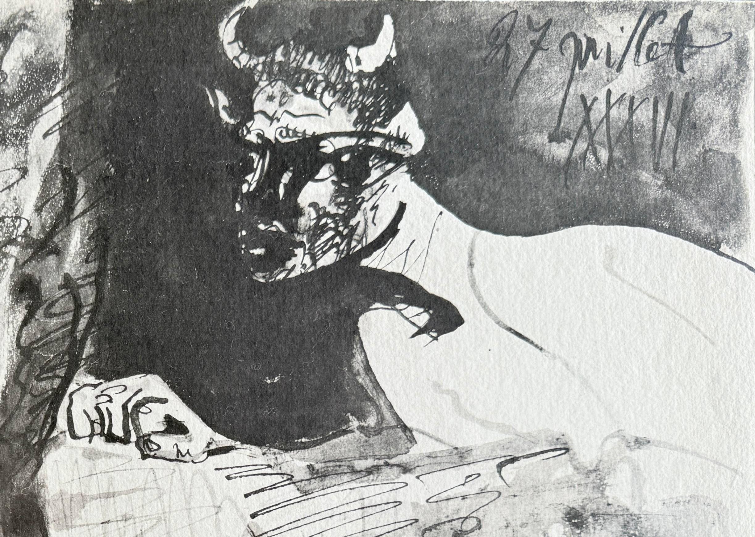 Faune et fuemme nue - Modern Print by Pablo Picasso