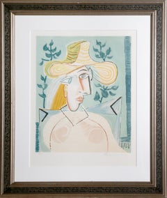 Femme a la Collerette, litografia cubista (after) Pablo Picasso