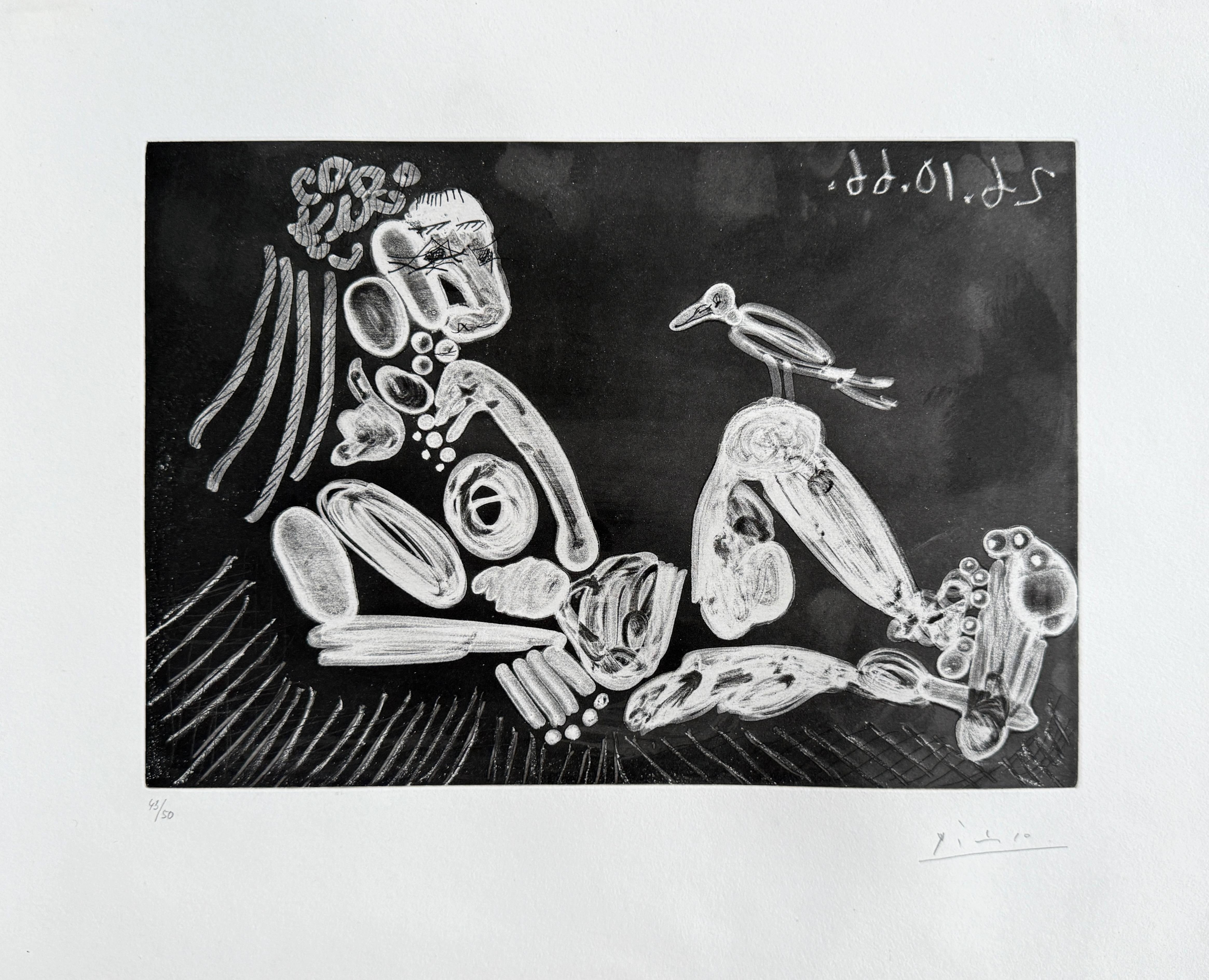 Femme à l'oiseau 1
