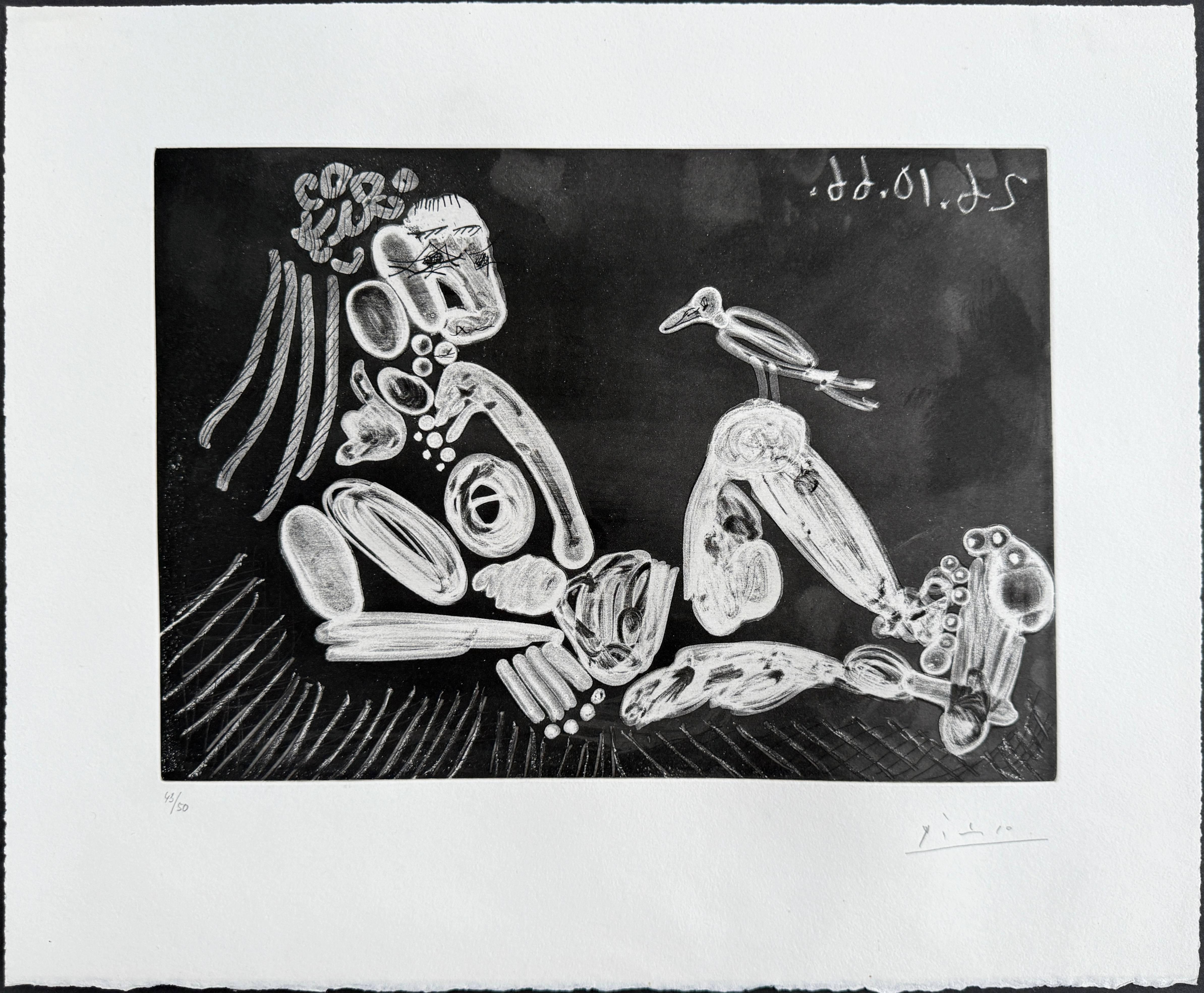 Pablo Picasso Print - Femme à l'oiseau