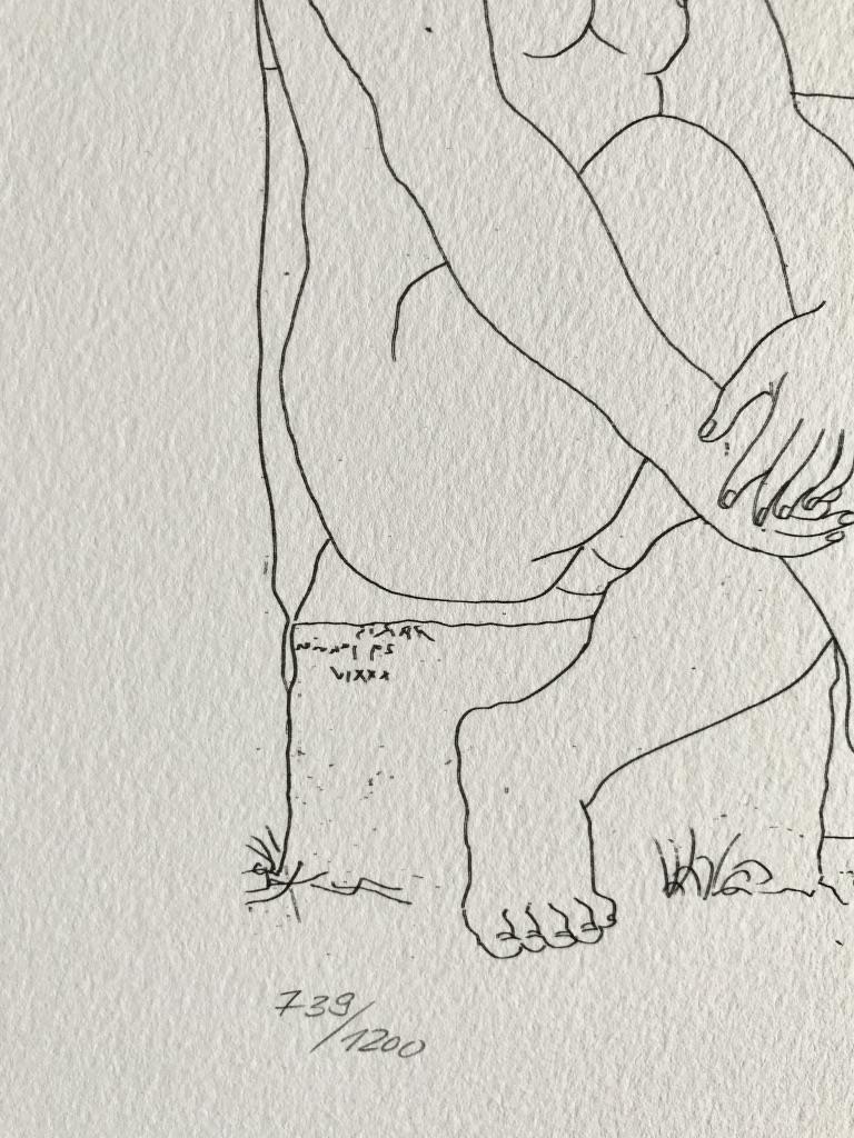  	Femme assise au Chapeau et Femme debout drappée (Suite Vollard Planche LXXIX) - Print by Pablo Picasso