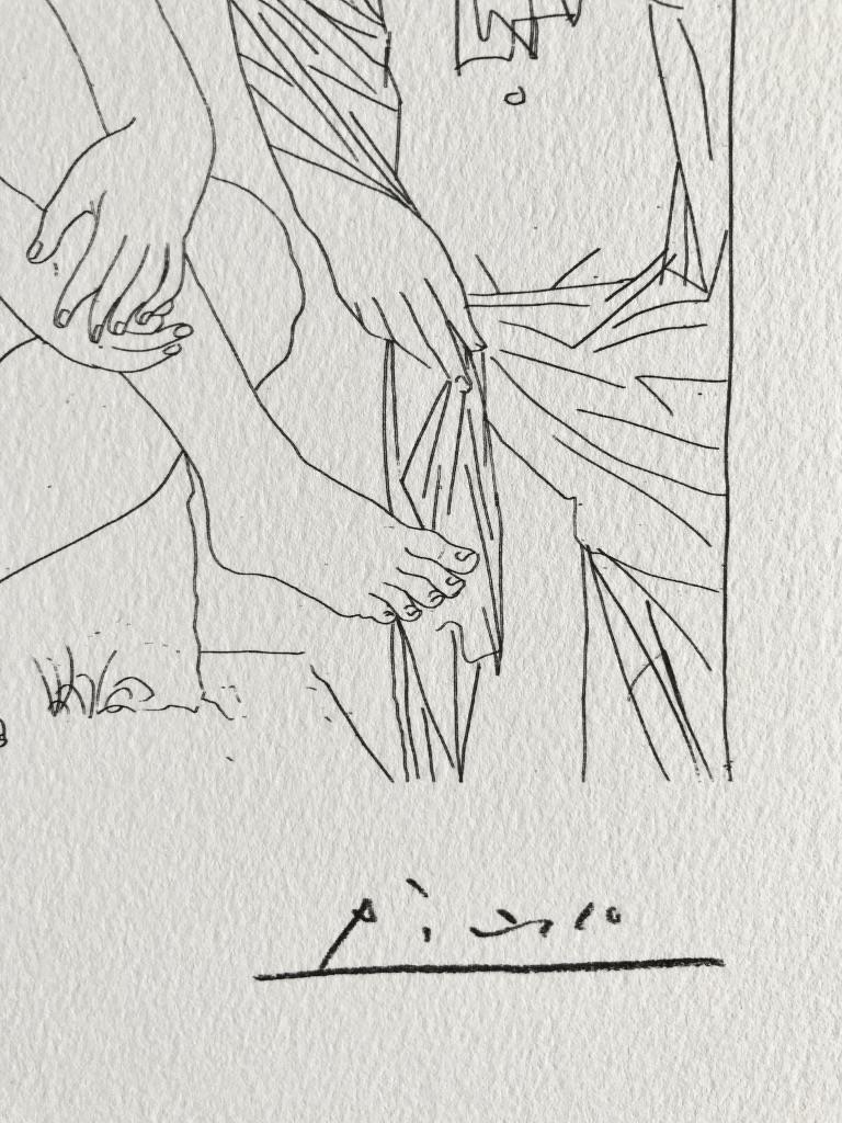  	Femme assise au Chapeau et Femme debout drappée (Suite Vollard Planche LXXIX) - Contemporary Print by Pablo Picasso