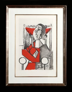 Femme Assise, lithographie cubiste de Pablo Picasso