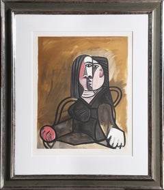 Femme Assise dans un Fauteuil, lithographie cubiste de Pablo Picasso