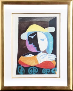 Vintage Femme au Balcon, Cubist Lithograph by Pablo Picasso