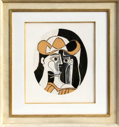 Vintage Femme au Chapeau, Cubist Lithograph by Pablo Picasso