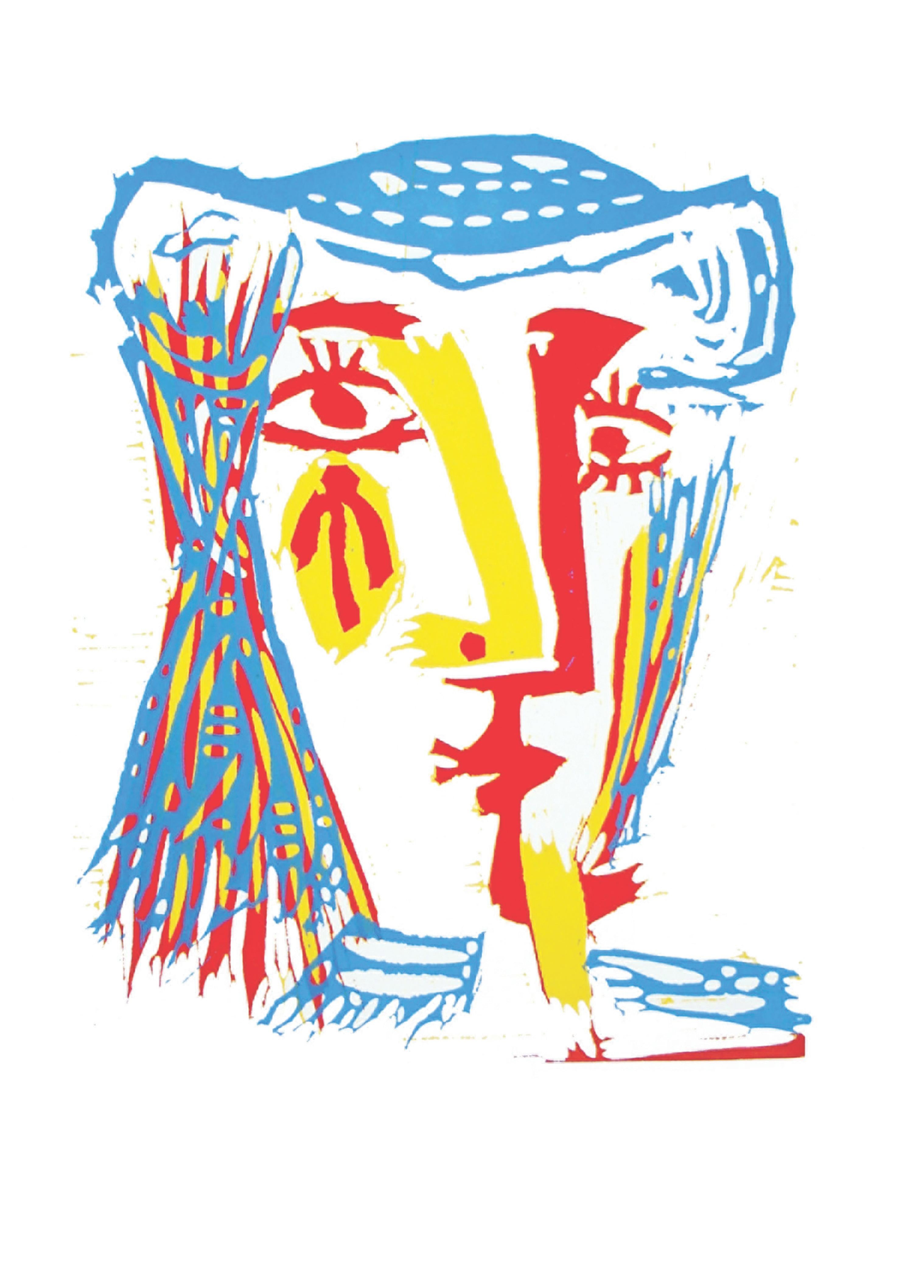 Pablo Picasso - Femme au chapeau de paille bleue (Ba1282) at 1stDibs