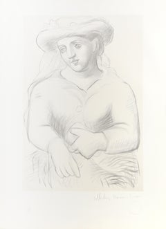 Femme au Chapeau et au Missel, Modern Lithograph after Pablo Picasso