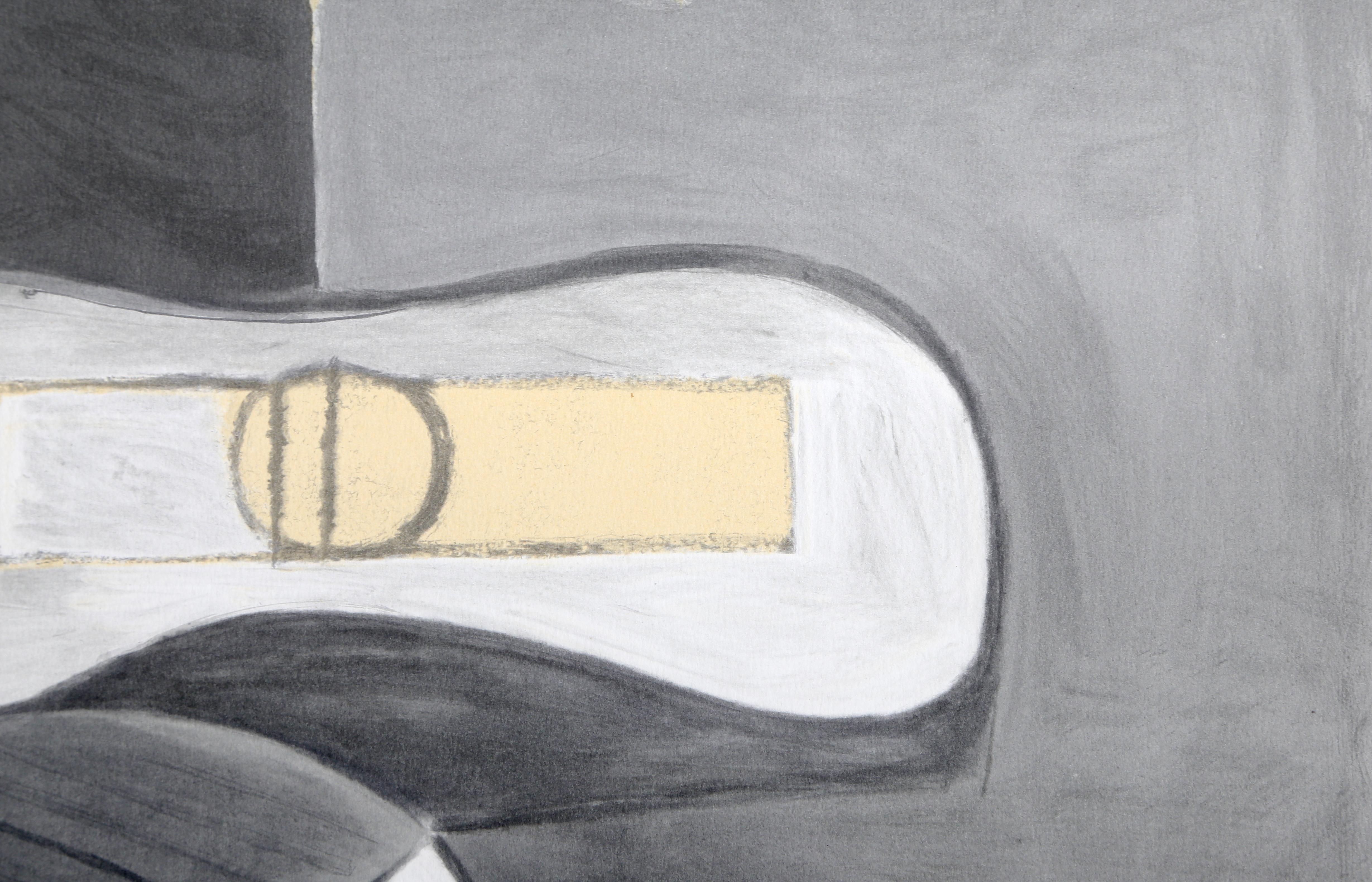 Cette estampe de Pablo Picasso illustre l'évolution des méthodes de l'artiste pour incorporer le cubisme dans ses portraits. Presque entièrement colorée en niveaux de gris, l'estampe contient une douce touche de couleur jaune au-dessus du visage de
