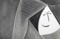 Femme Au Chapeau Gris