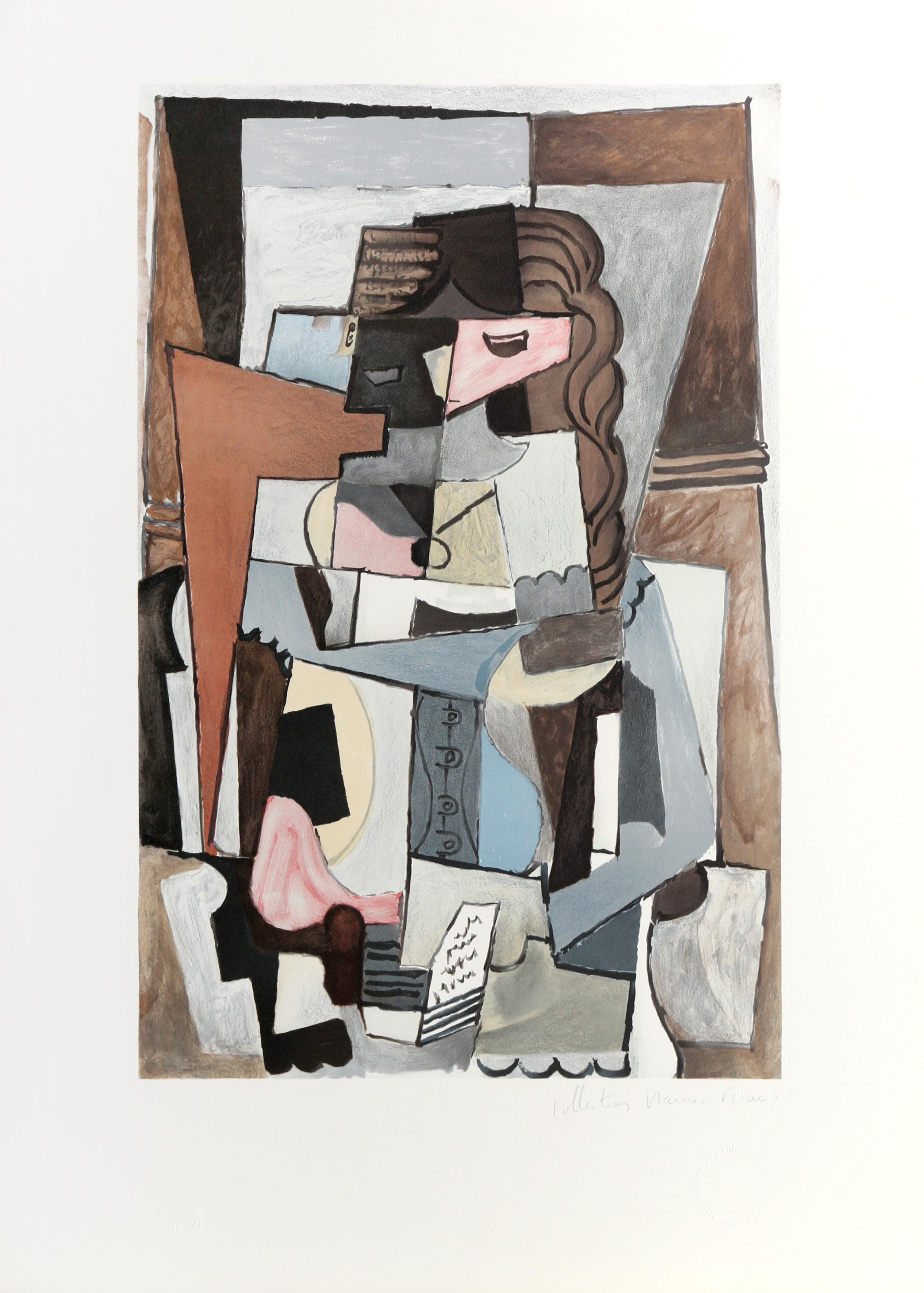 Pablo Picasso Figurative Print - Femme au corset tesant un livre