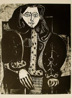 Vintage Pablo Picasso: Femme au Fauteuil No. 1 (d'après le rouge) (M134)