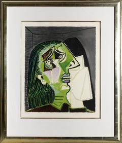 Vintage Femme au Mouchoir, Cubist Lithograph by Pablo Picasso