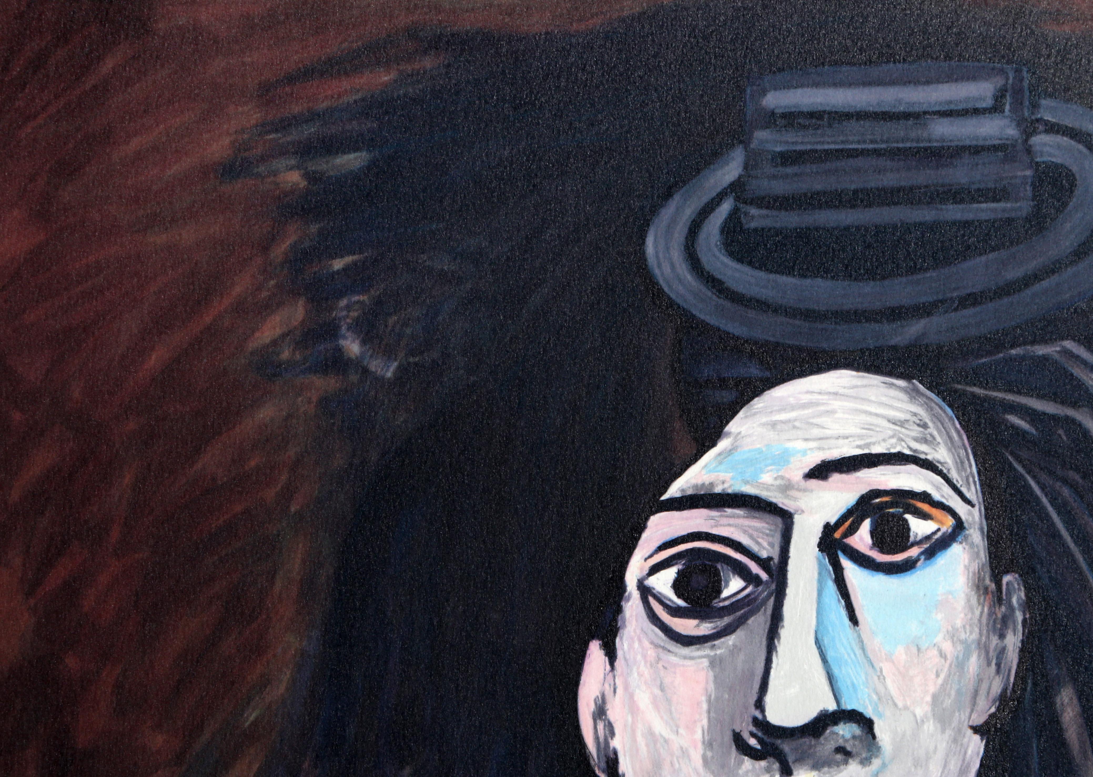 Femme au Petit Chapeau Rond, Assise (Dora Maar) - Cubist Print by Pablo Picasso