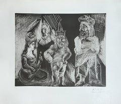 Femme au Turban, vieux Gentilhomme, Bourreau et Homme aux yeux fous
