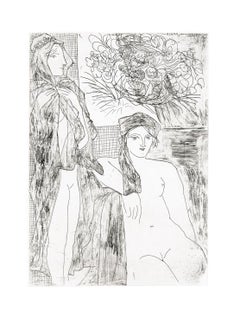 Femme au Voile, Modèle assis et Tête de Rembrandt (S.V. 35) (Bloch 215)
