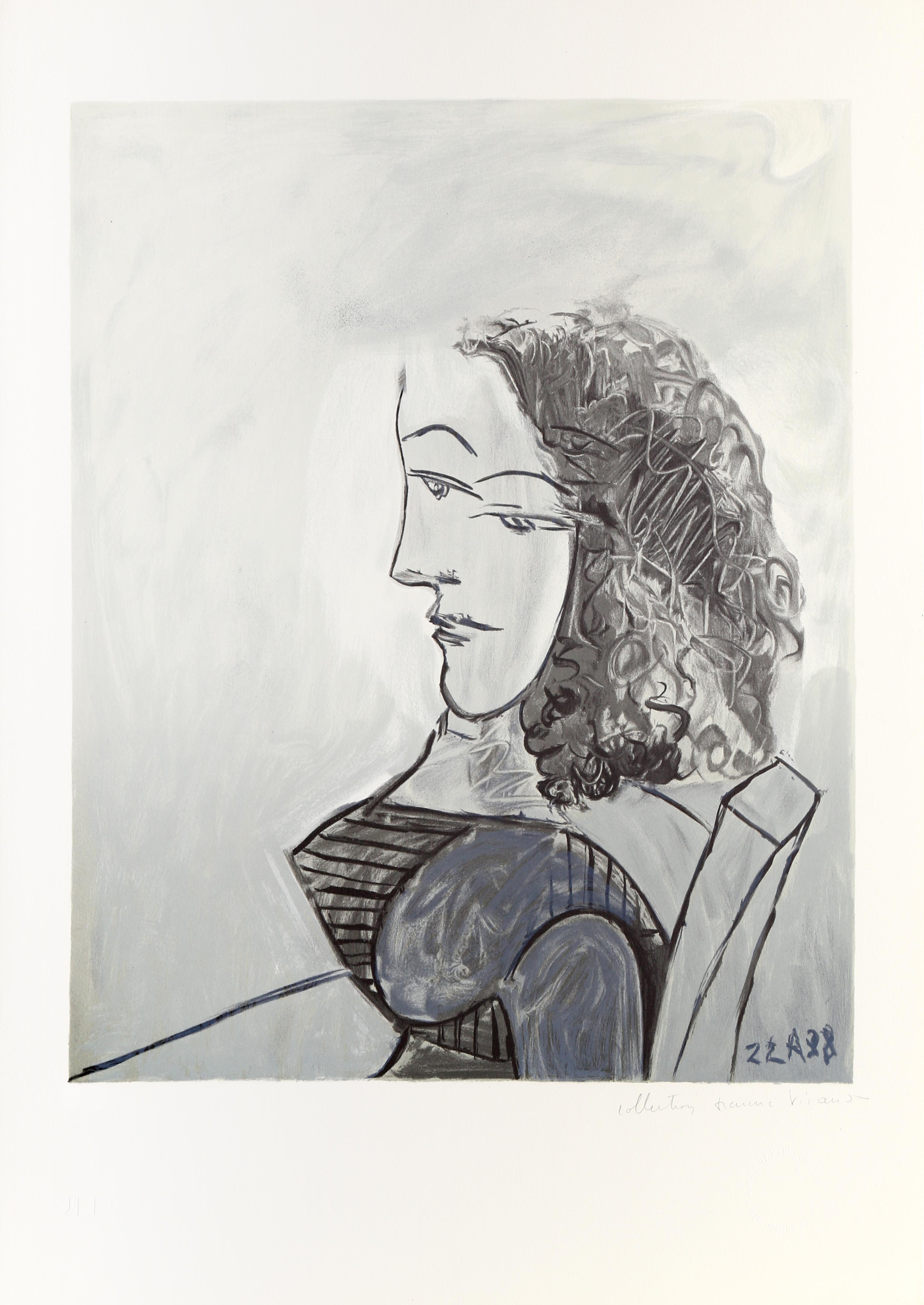 Pablo Picasso Abstract Print - Femme aux Cheveux Bouclés