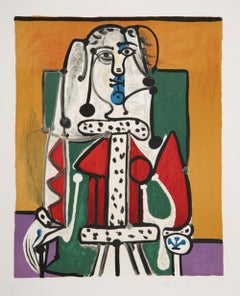 Femme dans un Fauteuil, Cubist Lithograph by Pablo Picasso
