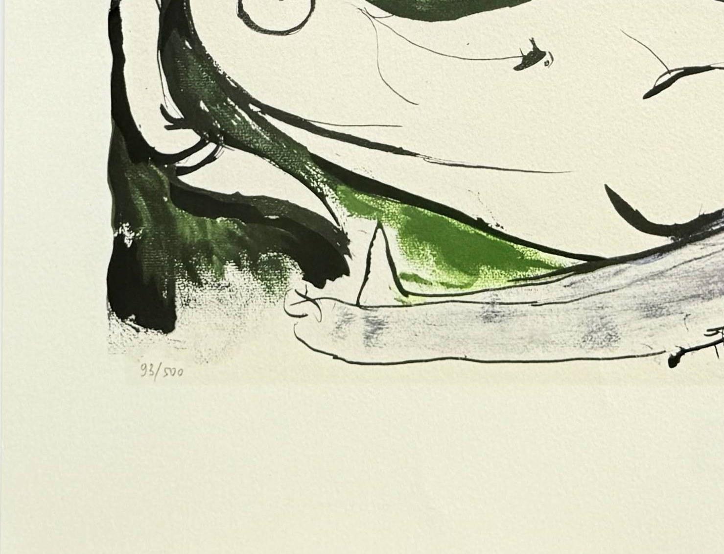 Pablo Picasso (1881-1973) - Femme nue couchée et joueur de flûte

Lithograph from 1967.

The edition of 29/500 on Auvergne Richard de Bas paper.

With two watermarks - one of the paper, second of the publisher.

Dimensions of work: 41.5 x 53.5