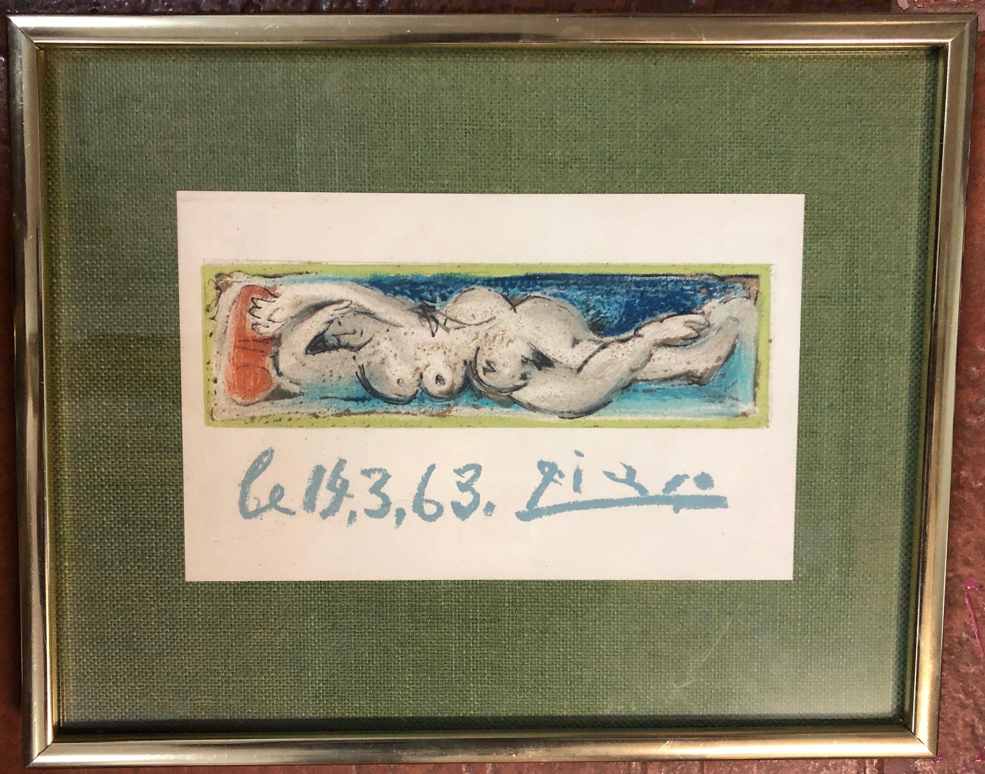 Pablo Picasso Nude Print - Femme Nue Couchee 
