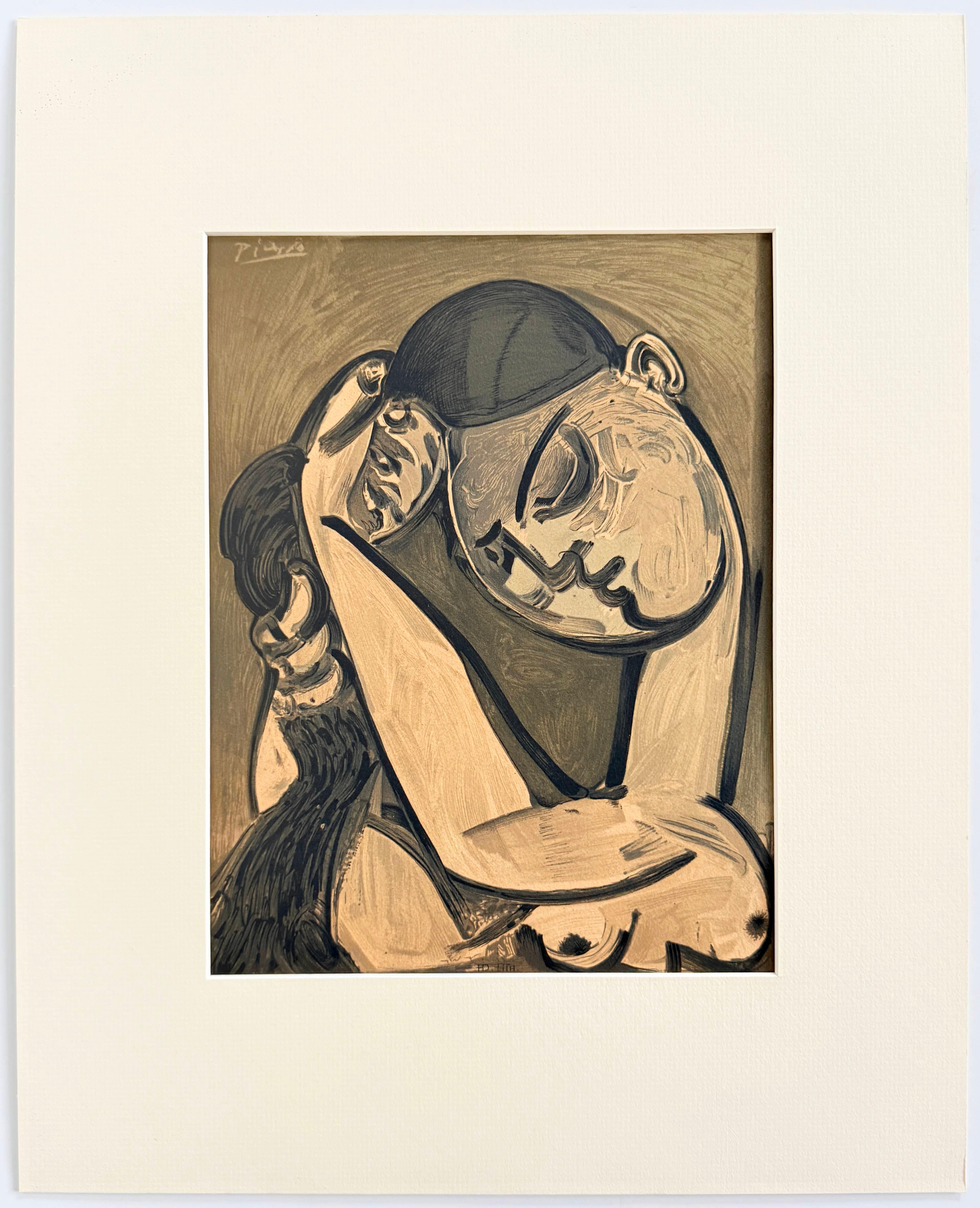 Femme se coiffant - Print de Pablo Picasso
