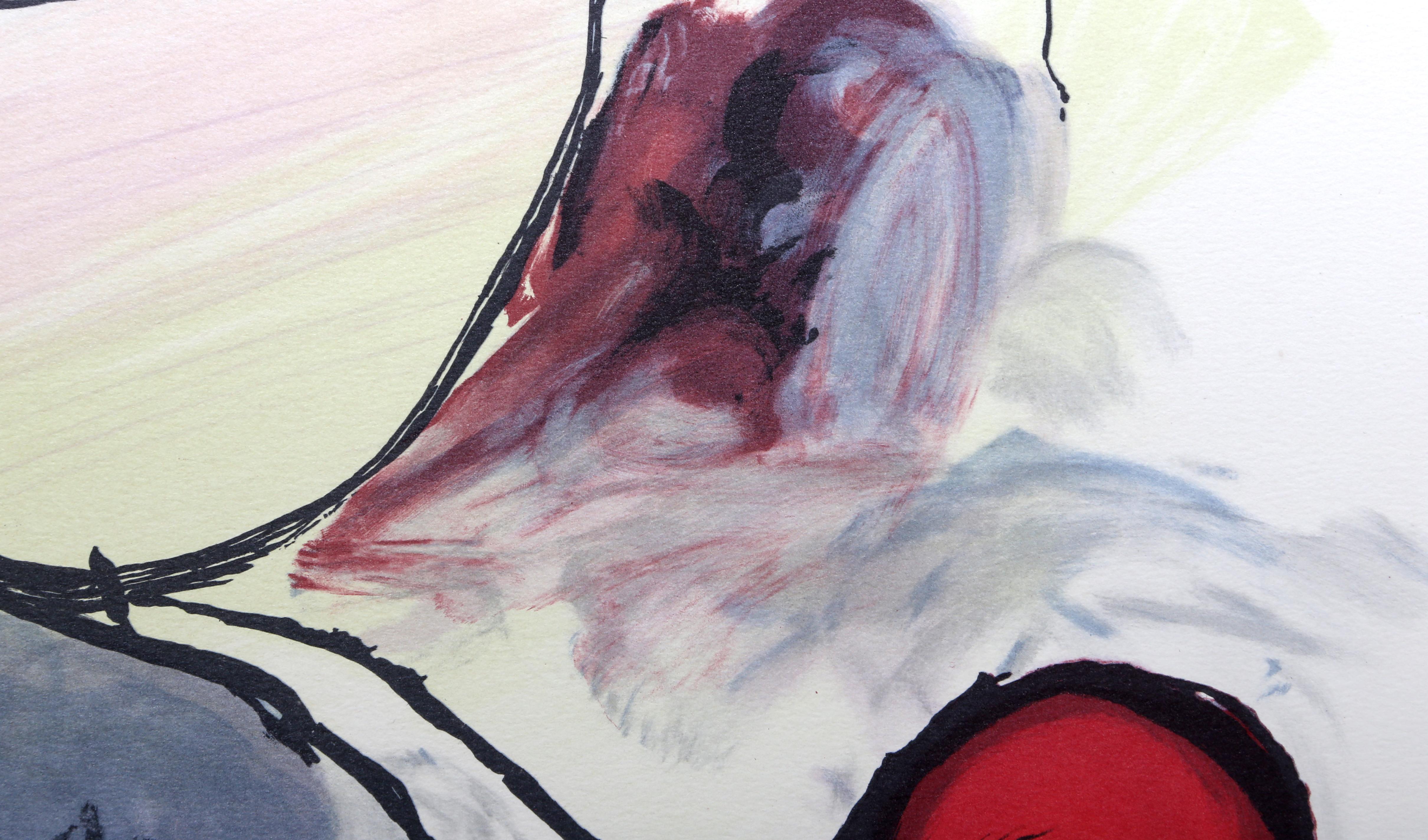 Femme sur la Plage Jouant au Balloon, Lithograph after Pablo Picasso For Sale 2