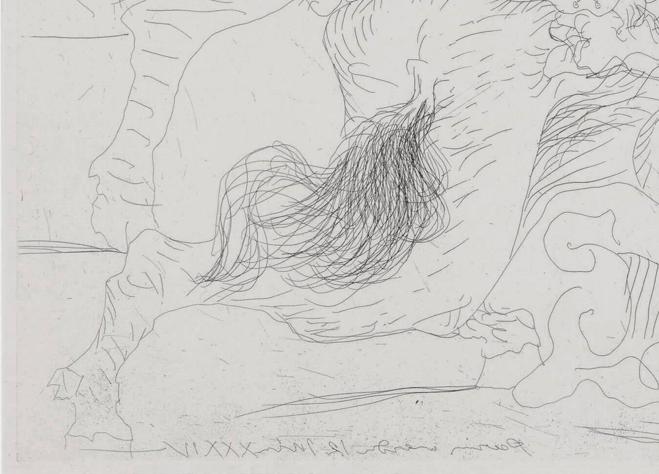 Pablo Picasso (1881-1973) - Femme Torero I

Etching from 1934.

The edition of 50 on Montval paper.

Dimensions of work: 57 x 77 cm.

Reference: Bloch 1329; Baer 425.

The work is in Excellent condition.



--


Femme Torero I belongs to Picasso’s