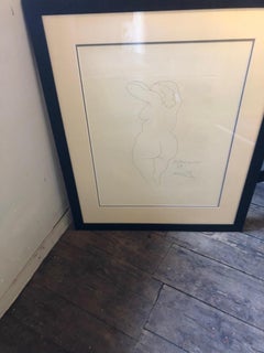 Limited Edition Lithograph Femme vue de Dos from Temoignage by Jean Cocteau