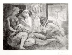 Femmes entre Elles avec Voyeur sculpté. Clin d'Oeil au Bain turc (S.V. 82) B219