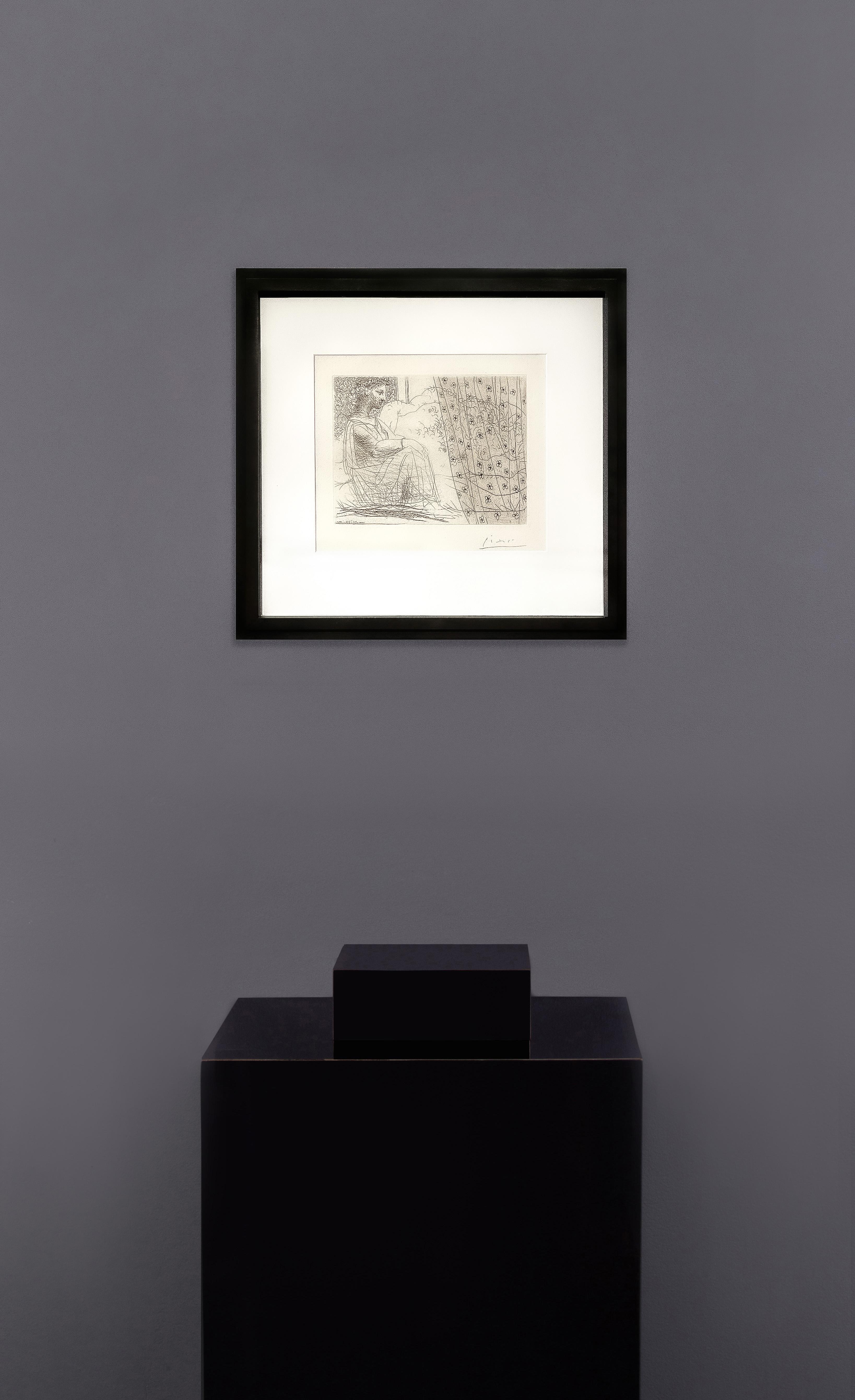 Figurative Picasso Etching, 'Minotaure Endormi Contemplé Par Une Femme', 1933 - Print by Pablo Picasso