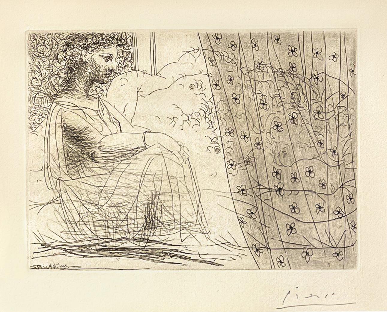 Figurative Picasso Etching, 'Minotaure Endormi Contemplé Par Une Femme', 1933 For Sale 3
