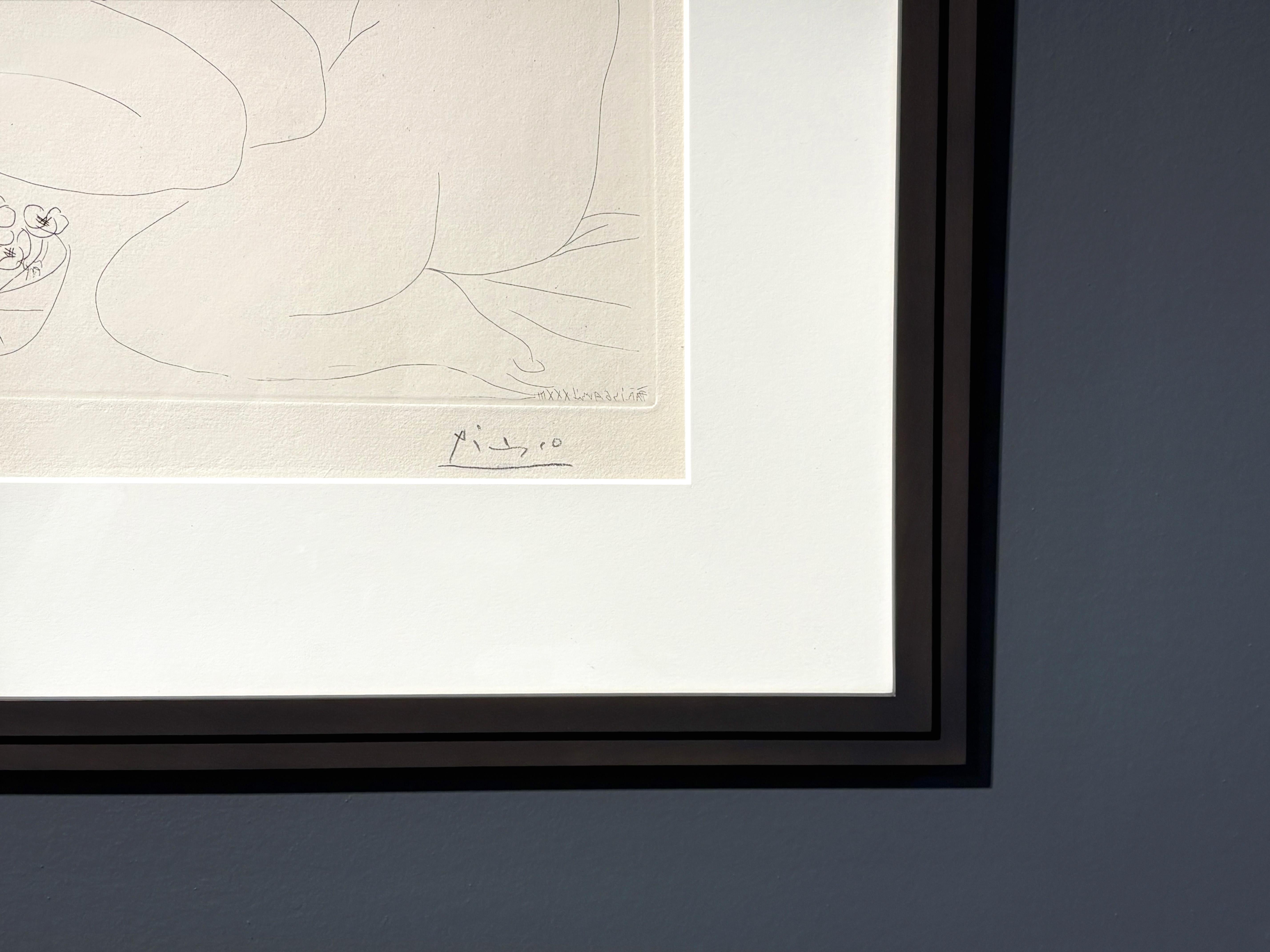 Trois Femmes nues et une Coupe d'Anémones (1933) de Pablo Picasso est une œuvre puissante et évocatrice qui illustre la fascination de l'artiste pour la forme féminine et son exploration continue de l'abstraction au début des années 1930. Le titre,