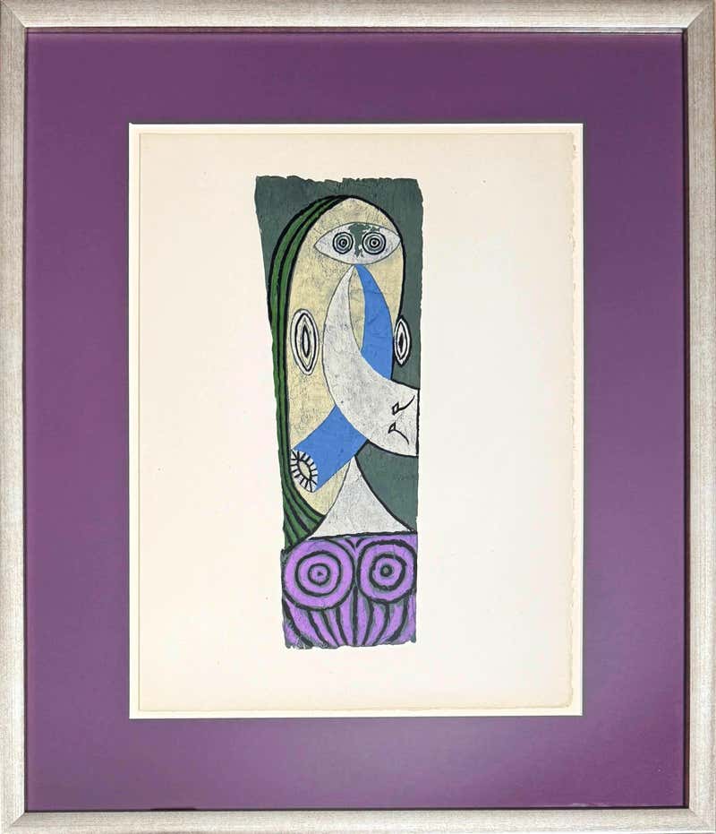 after Pablo Picasso Virgin Mary Lithograph Modern 1961 Framed after-pablo-picasso-virgin-mary-lithograph-modern-1961-framed
