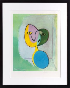 Vintage Figure (Portrait of Marie Therese Walter), Cubist Lithograph by Pablo Picasso