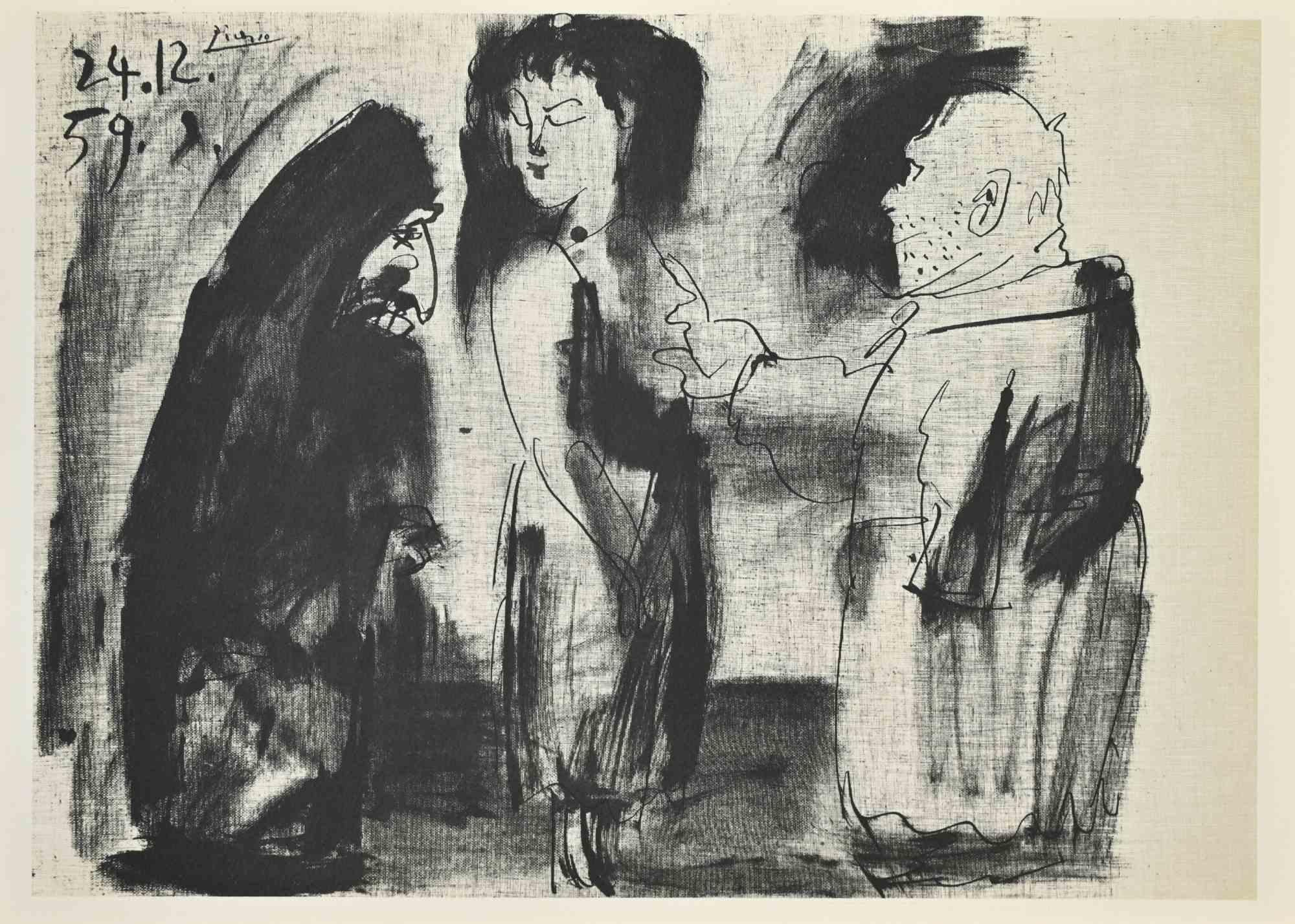 Figures - Print after Pablo Picasso - Mid-20th Century