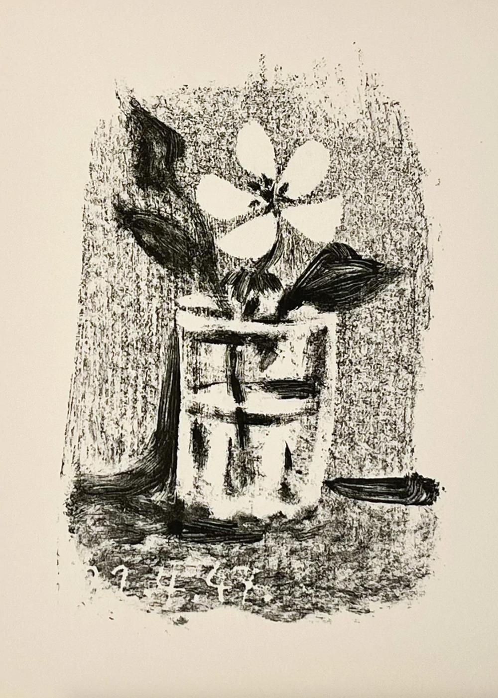 Pablo Picasso Still-Life Print - Fleurs dans un Verre No. 6