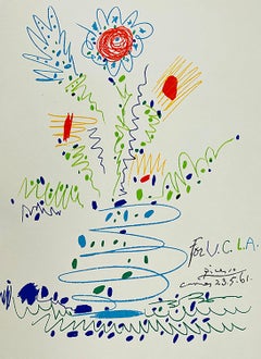 Fleurs; Flowers, a lithograph by Pablo Picasso