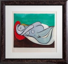 Formeuse a l'Oreiller (Marie-Therese Walter), kubistische Lithographie von Pablo Picasso